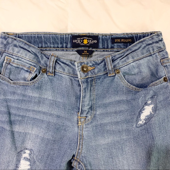 LUCKY BRAND Girls Zoe Jegging Light Wash Jean 14 - Picture 3 of 8